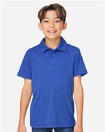 Team 365 TT51HY - Youth Zone Sonic Heather Performance Polo