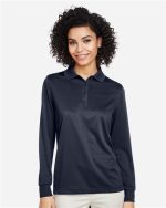 Harriton M348LW - Women's Advantage Snag Protection Plus IL Long Sleeve Polo