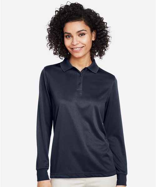 Harriton M348LW - Women's Advantage Snag Protection Plus IL Long Sleeve Polo