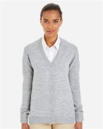 Harriton M425W - Women's Pilbloc V-Neck Button Cardigan Sweater
