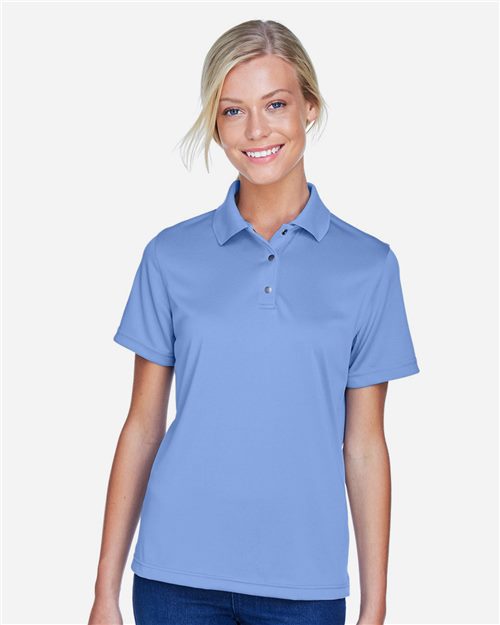 14371_fm Harriton M345W - Women's Advantage Snag Protection Plus IL Snap Placket Polo - Image 1