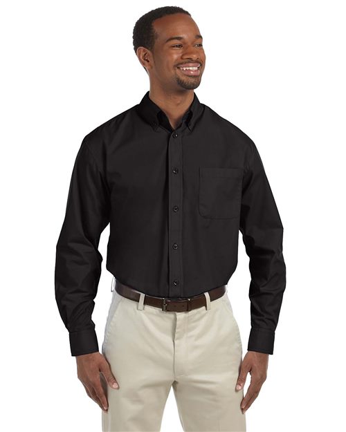 14377_fm Harriton M510 - Men's Essential Poplin - Image 1