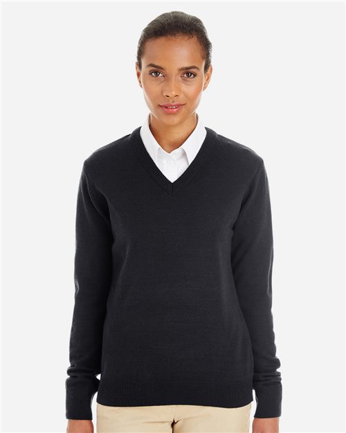 14389_fm Harriton M420W - Women's Pilbloc V-Neck Sweater - Image 1