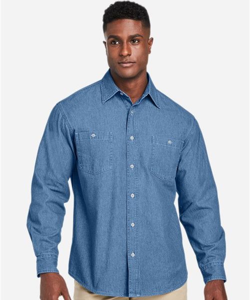 Harriton M540 - Unisex Denim Shirt Jacket