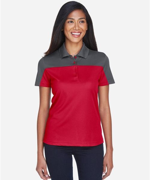 CORE365 CE101W - Women's Balance Colorblock Performance Piqué Polo