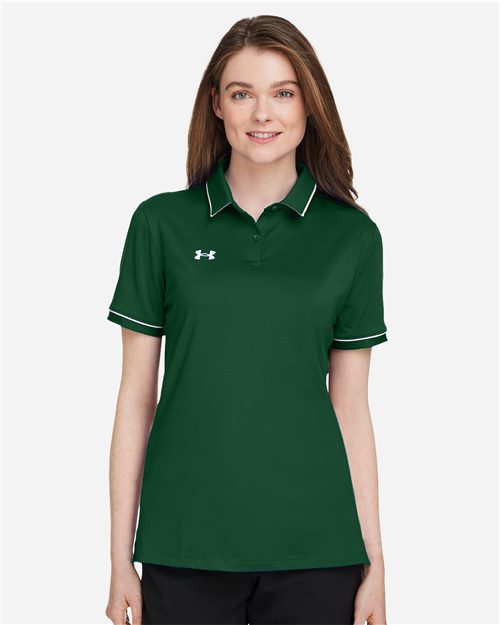 14837_fm Under Armour 1376905 - Women's Tipped Teams Performance Polo - Image 1
