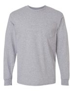Gildan 2410 - Unisex Ultra Cotton® Long Sleeve Pocket T-Shirt - Image 6