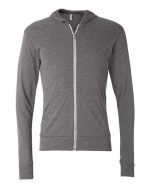 BELLA + CANVAS 3939 - Unisex Triblend Lightweight Full-Zip Hooded Long Sleeve Tee - Image 3