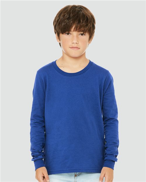 3617_fm BELLA + CANVAS 3501Y - Youth Jersey Long Sleeve Tee - Image 1