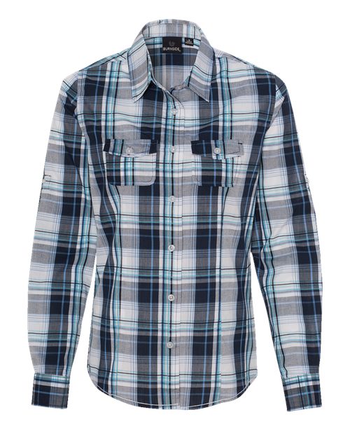 3666_fm Burnside 5222 - Women's Plaid Shirt - Image 1
