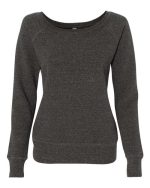 BELLA + CANVAS 7501 - Women’s Sponge Fleece Wide Neck Sweatshirt - Image 3