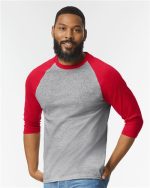 Gildan 5700 - Unisex Heavy Cotton™ Raglan Three-Quarter Sleeve T-Shirt