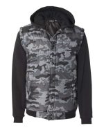 Burnside 8701 - Men's Nylon Vest with Fleece Sleeves - Image 2