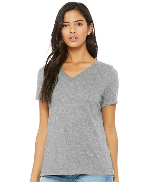 BELLA + CANVAS 6405CVC - Women's Relaxed Heather CVC V-Neck Tee