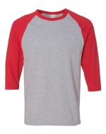 Gildan 5700 - Unisex Heavy Cotton™ Raglan Three-Quarter Sleeve T-Shirt - Image 4