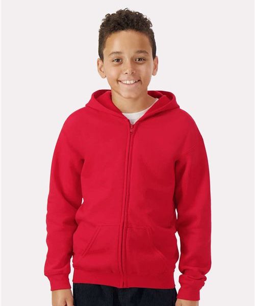 Gildan 18600B - Youth Heavy Blend™ Full-Zip Hooded Sweatshirt