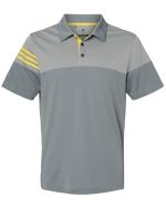 Adidas A213 - Men's Heathered 3-Stripes Colorblocked Polo