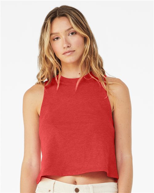 6282_fm BELLA + CANVAS 6682 - Women's Racerback Crop Tank - Image 1