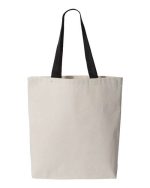 Q-Tees Q4400 - 11L Canvas Tote with Contrast-Color Handles - Image 2
