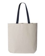 Q-Tees Q4400 - 11L Canvas Tote with Contrast-Color Handles - Image 4