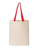 Q-Tees Q4400 - 11L Canvas Tote with Contrast-Color Handles - Image 5