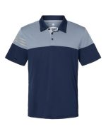 Adidas A213 - Men's Heathered 3-Stripes Colorblocked Polo - Image 2