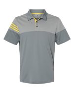Adidas A213 - Men's Heathered 3-Stripes Colorblocked Polo - Image 5