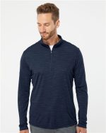 Adidas A475 - Men's Lightweight Mélange Quarter-Zip Pullover