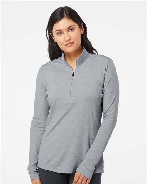 7681_fm Adidas A476 - Women's Lightweight Mélange Quarter-Zip Pullover - Image 1