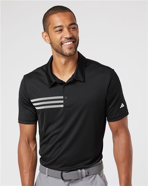 7702_fm Adidas A324 - Men's 3-Stripe Chest Polo - Image 1