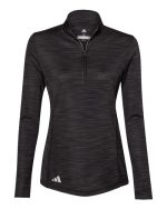 Adidas A476 - Women's Lightweight Mélange Quarter-Zip Pullover - Image 2