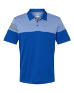Adidas A213 - Men's Heathered 3-Stripes Colorblocked Polo - Image 3