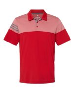 Adidas A213 - Men's Heathered 3-Stripes Colorblocked Polo - Image 4