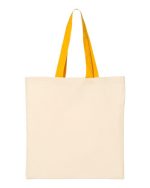 Q-Tees QTB6000 - Economical Tote with Contrast-Color Handles