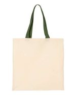 Q-Tees QTB6000 - Economical Tote with Contrast-Color Handles - Image 3