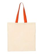 Q-Tees QTB6000 - Economical Tote with Contrast-Color Handles - Image 5