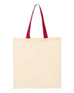 Q-Tees QTB6000 - Economical Tote with Contrast-Color Handles - Image 6