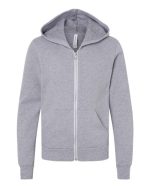 BELLA + CANVAS 3739Y - Youth Sponge Fleece Full-Zip Hoodie Sweatshirt - Image 2