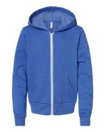 BELLA + CANVAS 3739Y - Youth Sponge Fleece Full-Zip Hoodie Sweatshirt - Image 5