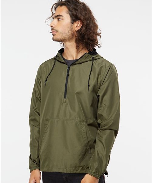 Independent Trading Co. EXP54LWP - Unisex Lightweight Quarter-Zip Windbreaker Pullover Jacket