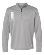 Adidas A482 - Men's 3-Stripe Double Knit Quarter-Zip Pullover - Image 3