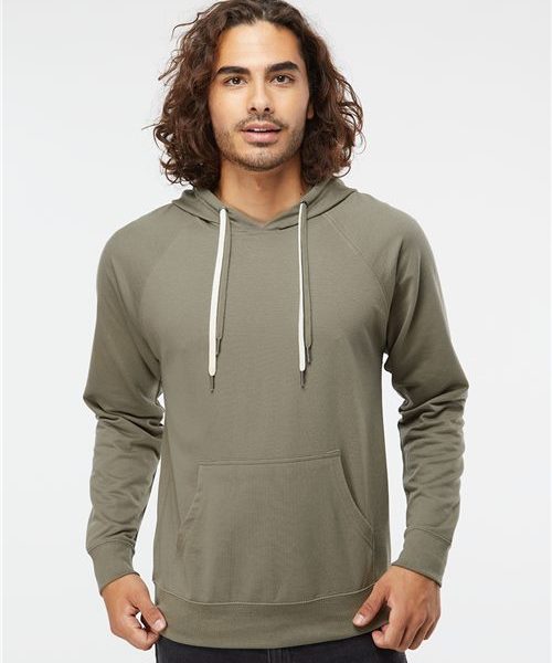 Independent Trading Co. SS1000 - Unisex Icon Lightweight Loopback Terry Hooded Sweatshirt