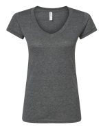 M&O 3542 - Women's Deluxe Blend V-Neck T-Shirt - Image 4