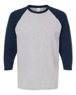 M&O 5540 - Raglan Three-Quarter Sleeve Baseball T-Shirt - Image 3