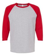 M&O 5540 - Raglan Three-Quarter Sleeve Baseball T-Shirt - Image 4