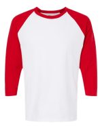 M&O 5540 - Raglan Three-Quarter Sleeve Baseball T-Shirt - Image 8