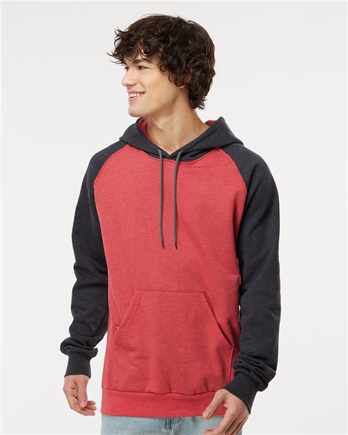 9363_fm King Fashion KF4042 - Fleece Raglan Hooded Sweatshirt - Image 1