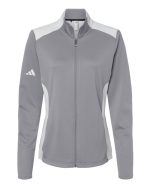 Adidas A529 - Women's Textured Mixed Media Full-Zip Jacket - Image 4